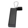 Portable Metal Storage Container Aluminum Alloy Outdoor Airtight Storage Box with Whistle Lanyard for Travel Camping Black