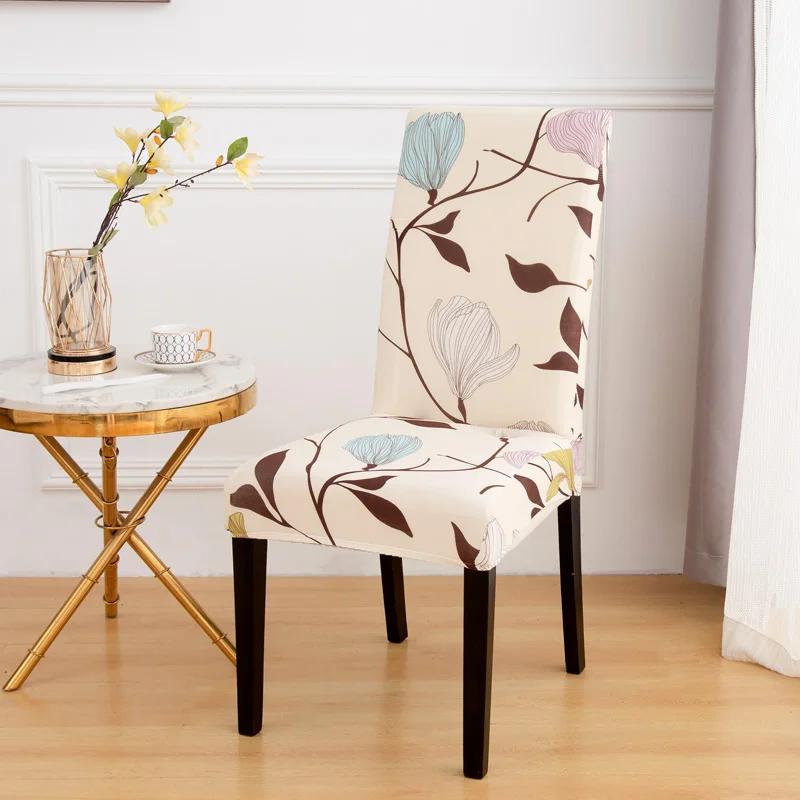 Chair Covers Set Of 6 Stretch Printed Parsons Chair Slipcovers Super Fit Spandex Removable Washable Dining Room