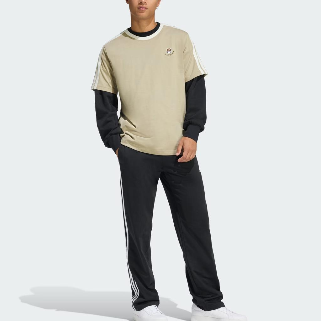 adidas Lux Coffee Cotton Loose Breathable Short Sleeve T-Shirt Men Tops JZ5071