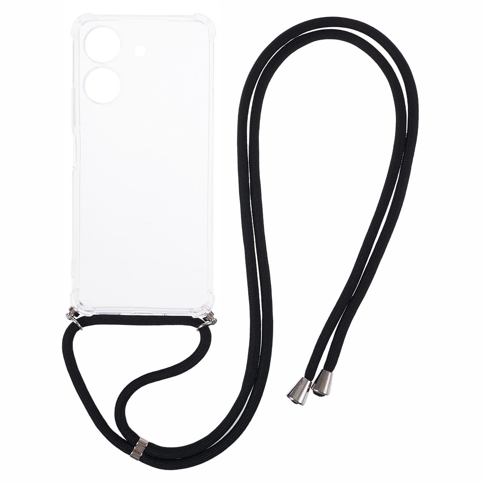 

Для Xiaomi Redmi 13C 4G/Poco C65 4G Чохол TPU Ударостійка Задня Кришка Телефону зі Шнурком Transparent