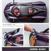 1/24 Scale Huayra Diecast Car Model Toy, Pull Back Toy Vehicle with Sound and Light for Kids Toddler Boys Girls Gift Collection
