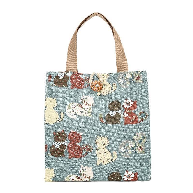 Ins Bento Bag Canvas Tote Bag Out Dagkontorarbeidere Med Rice Mother Lunch Box Bag