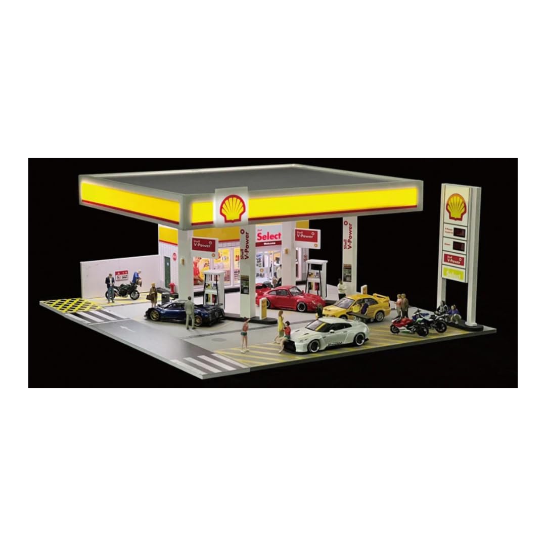 

Gas Station 710035 Model Parking Lot Diorama Mini Car 1/64 G-Fans [Item]
