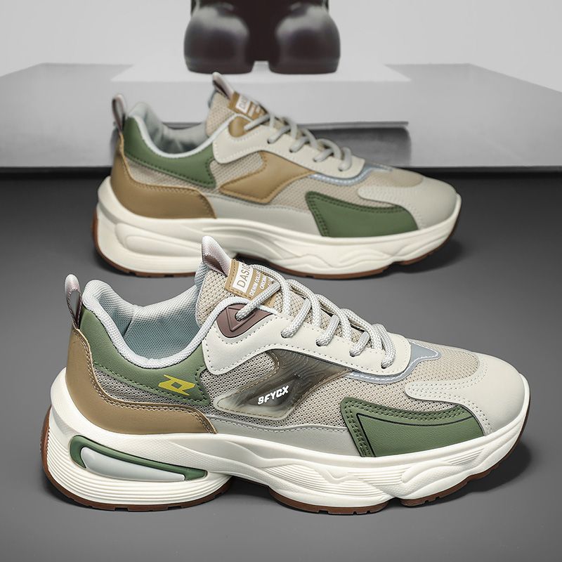 2025 Men's Shoes Summer Breathable Versatile Deodorant Wear-resistant Mesh Sports Leisure Platform Youth Tide Shoes