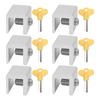 10Pcs Sliding Window Lock Aluminum Adjustable Easy Installation Window Security Stoppers with Keys