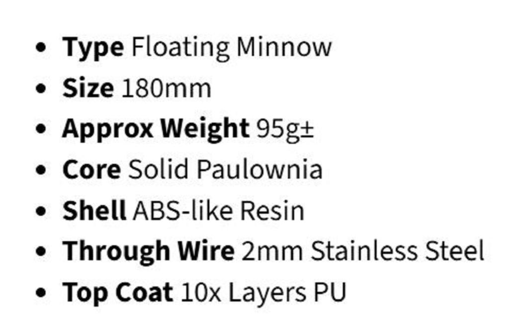 Malosi CR180M-NB Crusader 180F Floating Lure Naboo (1259)