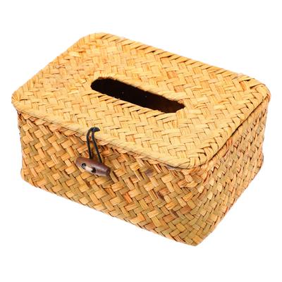 Wicker Napkin Box Holder Tissue Paper Towel Extractor Rustic Coffee Shop Decor Bathroom Office Use Sturdy Material Long Service