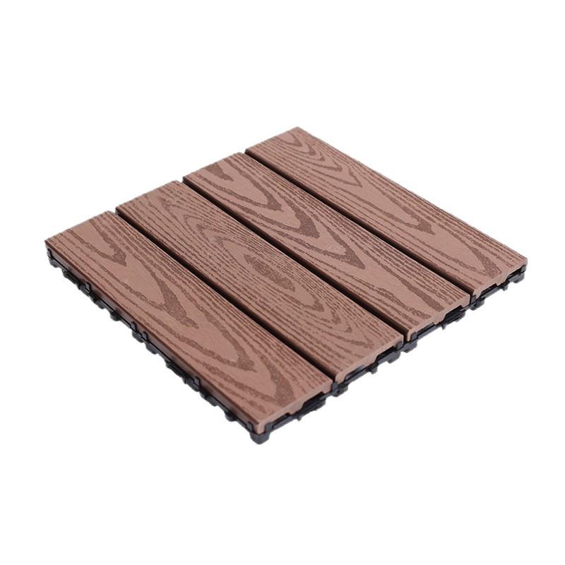 Waterproof Anti-Corrosion Outdoor Wood-Plastic Garden Flooring for Easy Self-Laying 