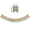 Communion-Themed Birthday Decoration God Bless Cross Imitation Linen Resurrection Flag Customization