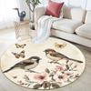 Birds Round Area Rug,Carpet Rug for Living Room Bedroom Sofa Playroom Decor,Non-slip Floor Mat