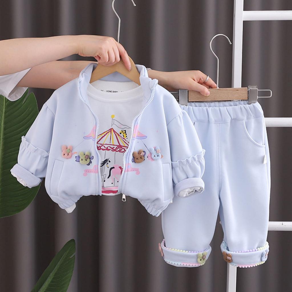 Kids Casual Long-Sleeve Set, Comfortable Daily Wear Outfits