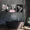 Fashion Sexy Woman Poster Print Girl Drinking Bar Canvas Painting Bling Toilet Roll Paper Picture Modern Wall Art Bathroom Decor
