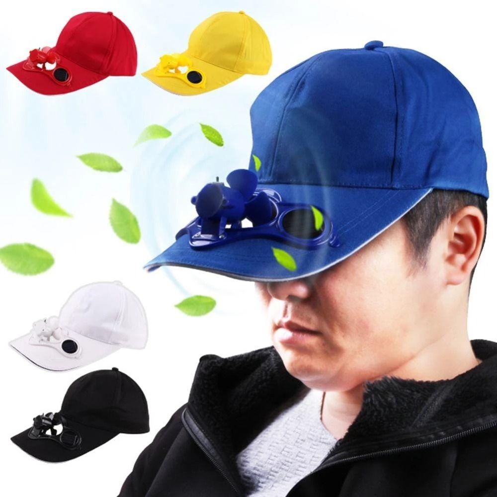 Sun Protection Summer Fan Sunhat Breathable Baseball Cap Solar Fan Cap  Adult Summer