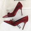 Fashion Classic Style New Women's Single Shoes Retro Simple Exquisite Workmanship Versatile Women Bow Pointed Toe High Heels 10.5CM