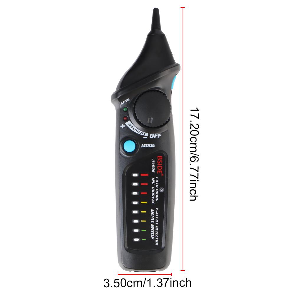 AVD06 AC Volt Detector Universal With LED Indicator Buzzer Warning AC Voltage Tester 12V-1000V Probe Pen Circuit Detector