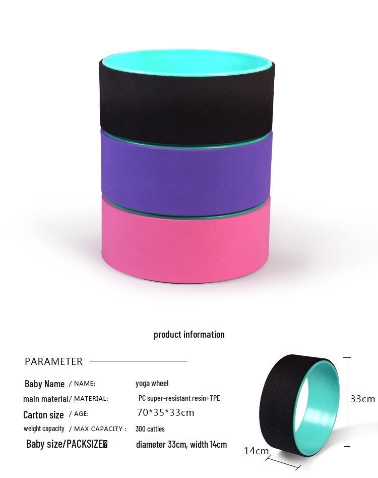 TPE Yoga Wheel for Muscle Relaxation & Abdominal Exercise