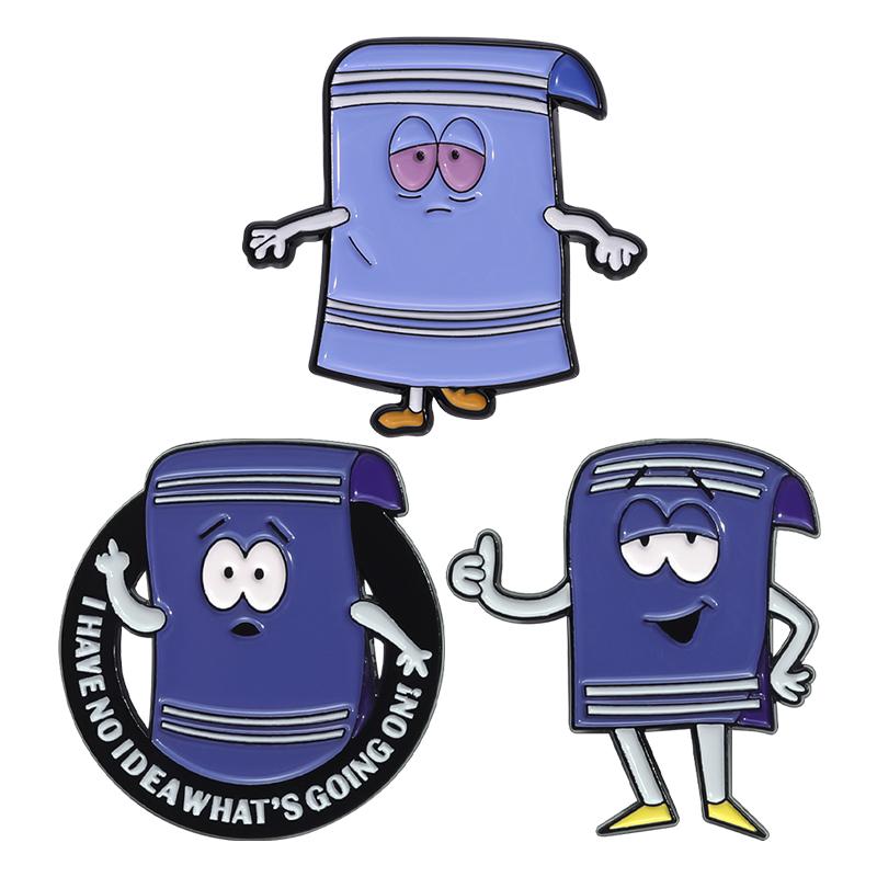 Comedy Cartoon Anime Enamel Pins Custom Fantastic Towel Brooches Lapel Badges Funny Jewelry Gift for Friends