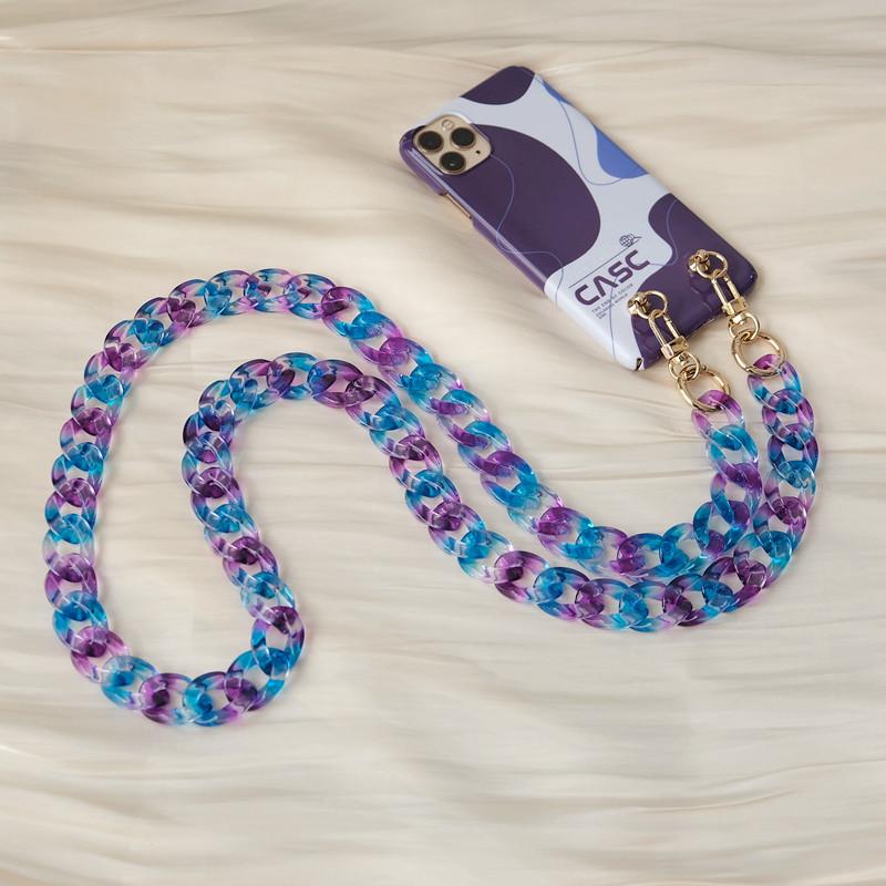 Nové príslušenstvo k telefónu Odnímateľné časti Retiazka Candy Crossbody Živica Luxusný remienok Ženy Puzdro na telefón Retiazky na akrylové rameno