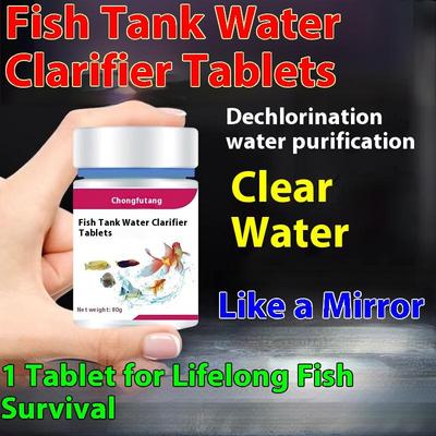 Leitungswasser Dechlorierer & Reiniger Tabletten - Aquarium Wasseraufbereiter, Eliminiert Chlor, Reinigt Wasser, Stabilisiert Wasserqualität für Aquarien