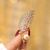 Bo Xin Yun Korean Zircon Wheat Ear Brooch with Freshwater Pearl