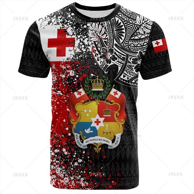 Summer Harajuku 3D Printing The Kingdom Of Tonga T Shirt Oceania Tonga National Day Graphic