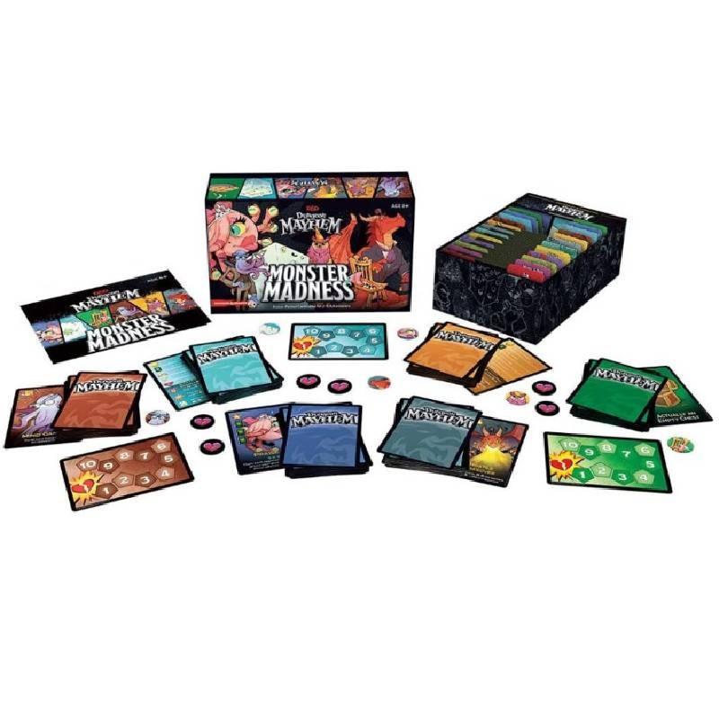 Spannendes Dungeon Mayhem Strategiespiel mit farbenfrohen Monstern für Familienspaß