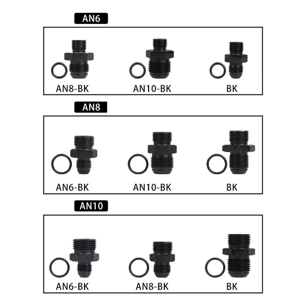 AN6/8/10 Flare To AN6/8/10 ORB Male O-Ring Fitting Adapter ORB Male O-ring Boss Fuel Pump Rail Adapter Fitting
