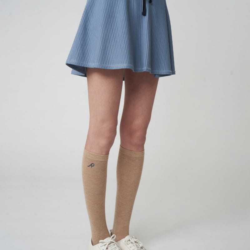 ATHPLATFORM AW42AS08 Wool Blend Knee Socks_Melange Beige