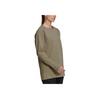 Parley Crew Sweatshirt Solid Color Brand Logo Sports Casual Loose Round Neck Sweatshirt Women Sweatshirt Dark-Brown HG6632