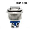 16/19mm 1NO 1NC Flat Head Waterproof Momentary Reset Metal Push Button Switch Screw Terminal Car Engine Doorbell PC Power Switch