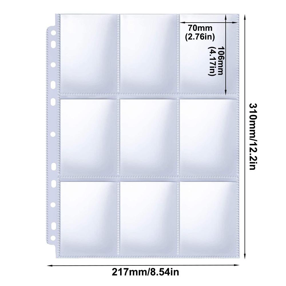 A4 Photocard Binder Sheets Transparent PP Acid Free Photo Album Refill Pages Kpop Photocard Binder Card Stamp Die