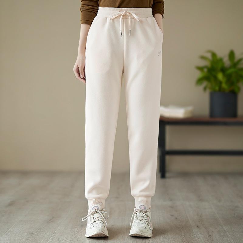 2025 yangi baxmal qalinlashtirilgan sport kundalik shimlar ayollar uchun keng va ozdiruvchi bir rangli ipli elastik bel leggings