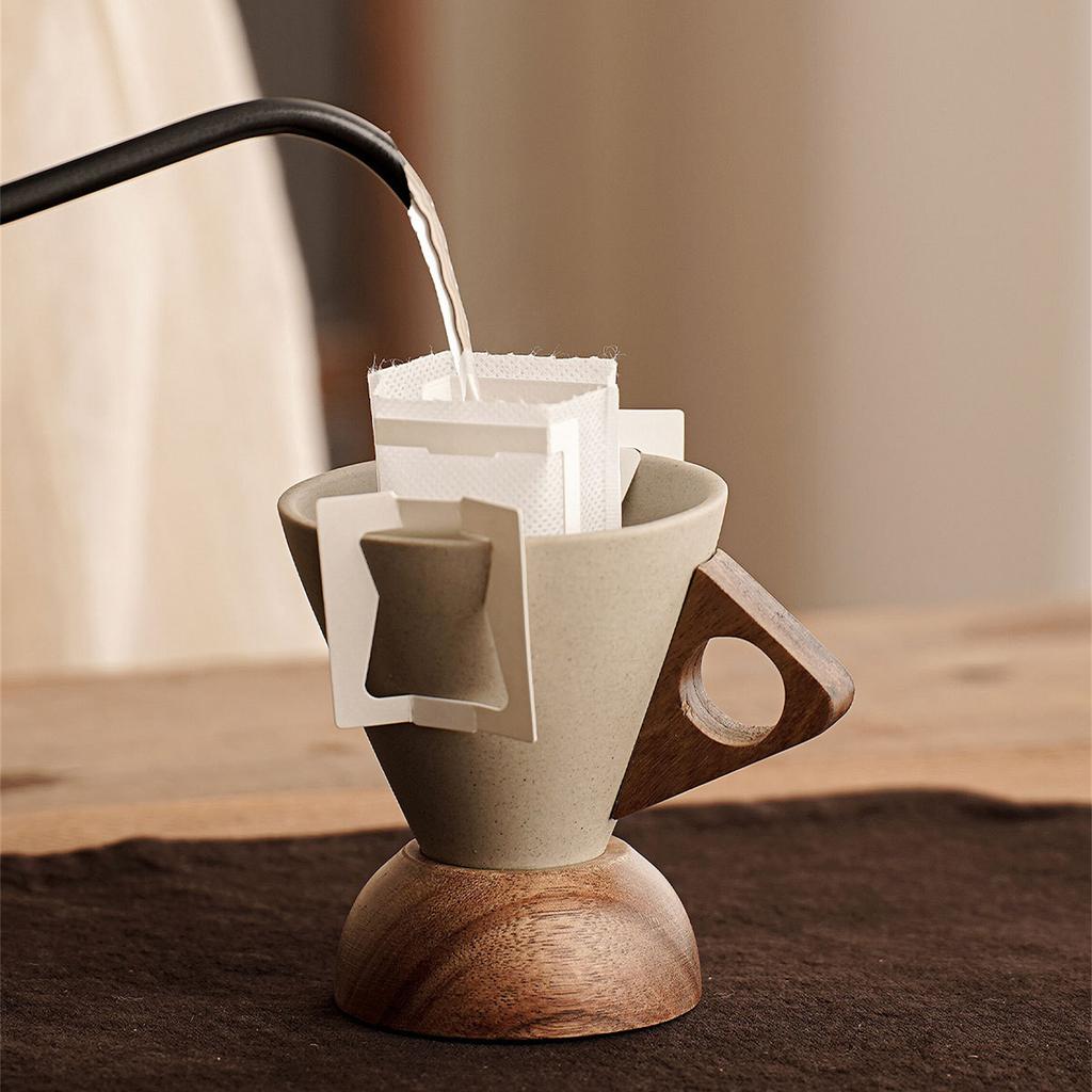 Coarse Pottery Coffee Mug with Base American Style Ceramic Tea Coffee Cups for Coffee Tea Latte Milkshake