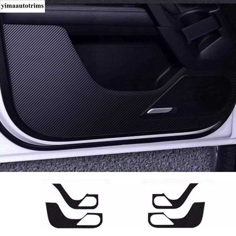 For Haval Dargo Car Door Anti Kick Pad Protection Side Edge Film Carbon Fiber Look Stickers Accessories Interior Kit