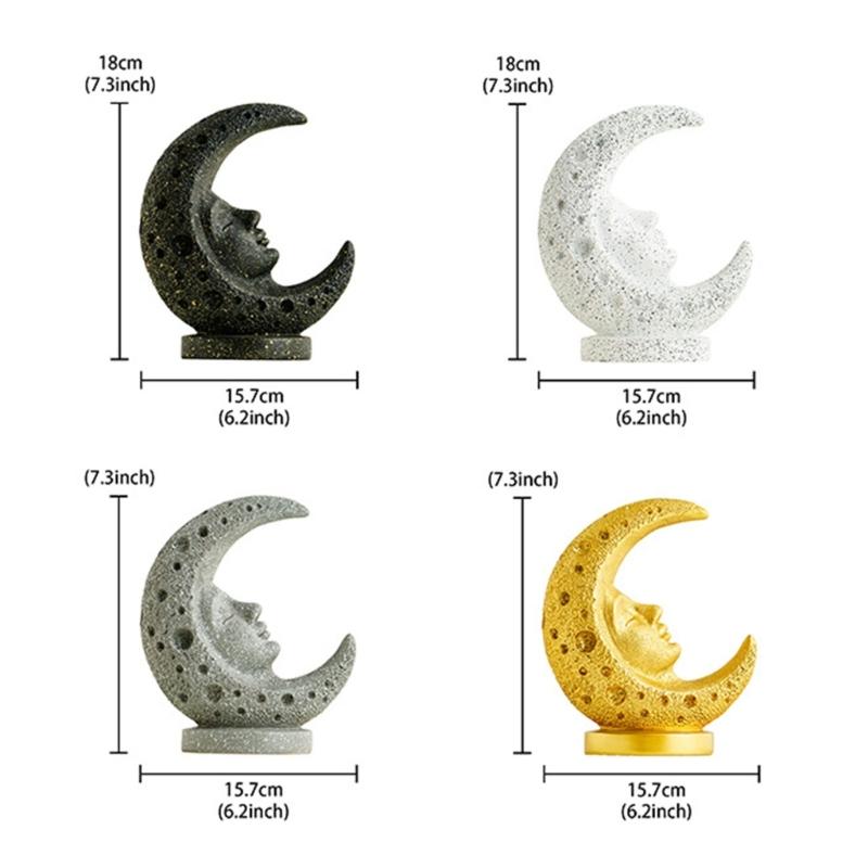 Resin Moon Statue Moon Goddess Sculptures Collectible Figurines Decorative Objects Table Ornament Office Home Decors