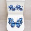 Waterproof Butterfly Wall Stickers Bathroom Toilet Sticker Modern Flower Pattern Self-Adhesive Paintings For Living Decoration
