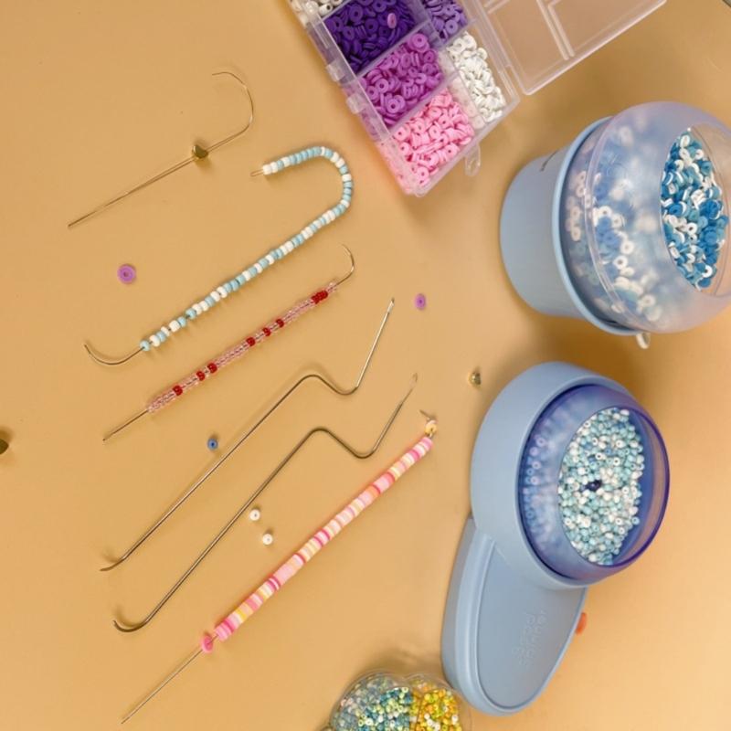 Set of 4 Curved  Bead Needle Accessory Bead Spinner Needle Stainless Steel Curved Needle for  Bead Artisans