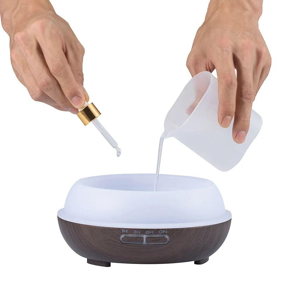 Creative Wood Grain Air Humidifier Quiet Cool Mist Air Purifier Essential Oil Diffuser  Indoor