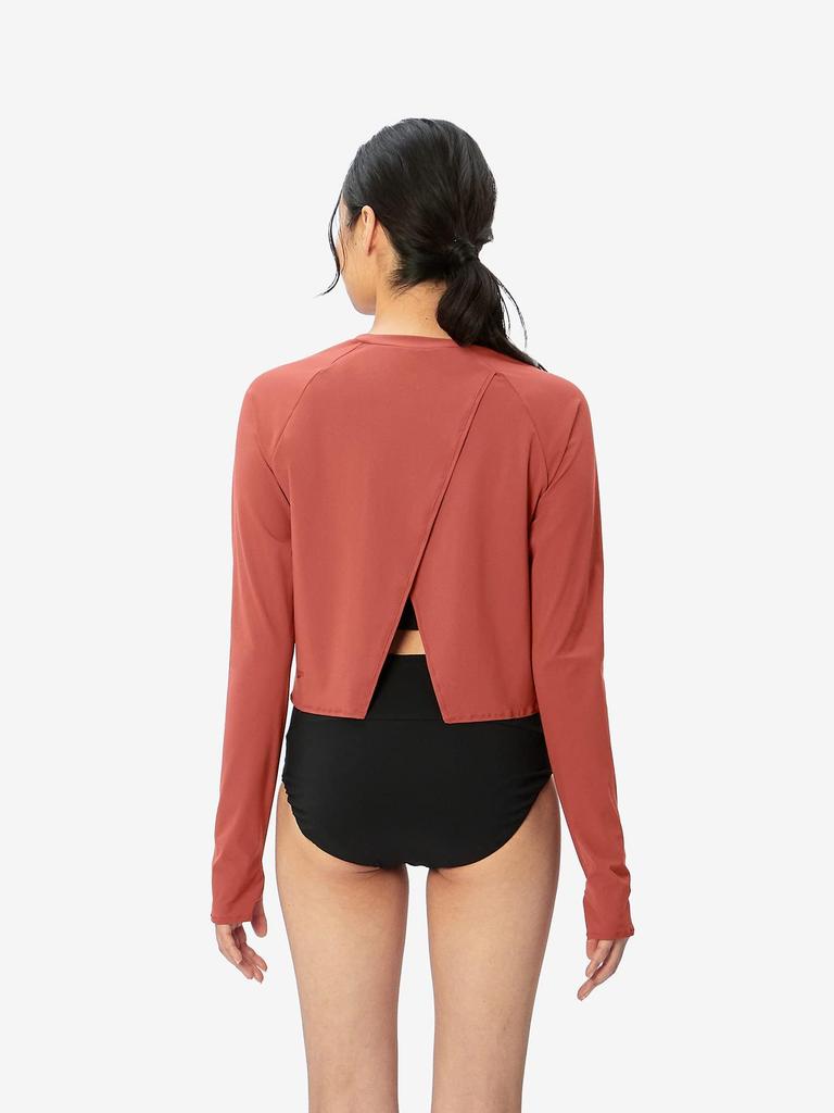 Swimsuit SF Eco UV Short Top Stay Fit Eco Long Sleeve UV Short Top SFW72335 Ayers Rock L [Speedo] L/S