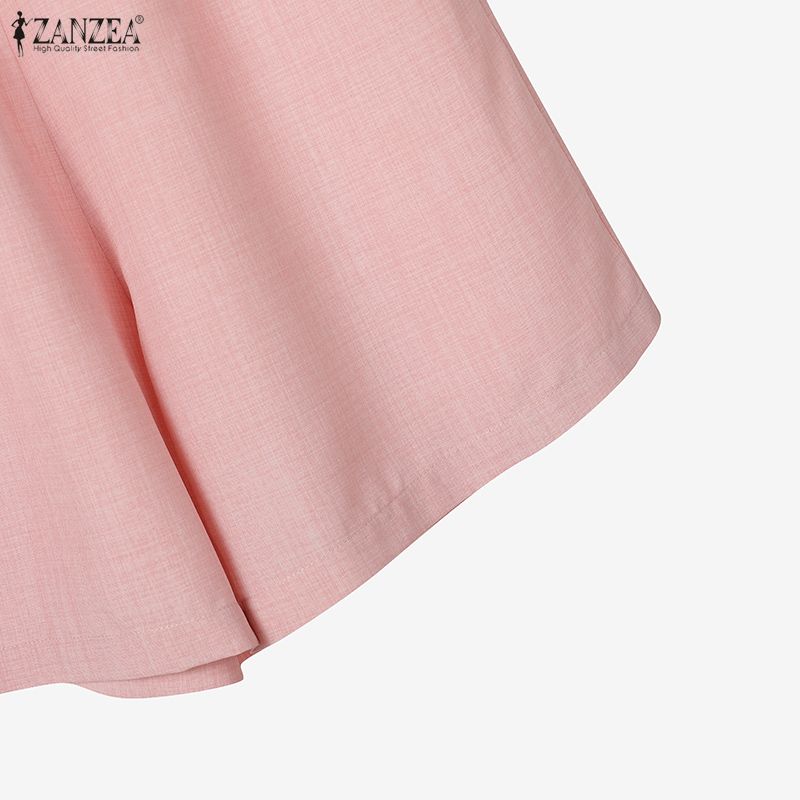 ZANZEA Women Sleeveless Tank Tops and Shorts Summer Two Piece Suit Sets