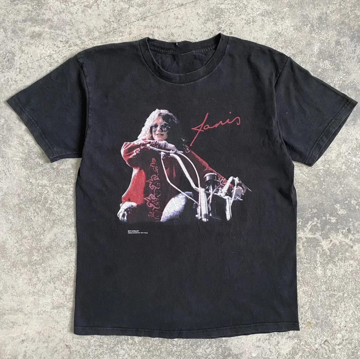 New Janis Joplin Gift For Men Cotton Black All Size Unisex T-Shirt 1Side XL