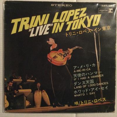 7inch Record TRINI LOPEZ - LIVE IN TOKYO SJET501 REPRISE 1968 Japan Rock Used