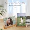 6-Inch U-Shaped Solid Wood Photo Frame with Acrylic, High-Definition Desktop Display