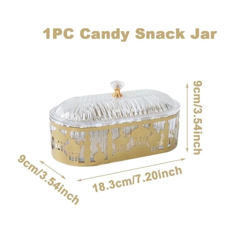 Ramadan Decoration Candy Snacks Tray EID Mubarak Decoration 2025 for Home Ramadan Kareem Islamic Muslim Party