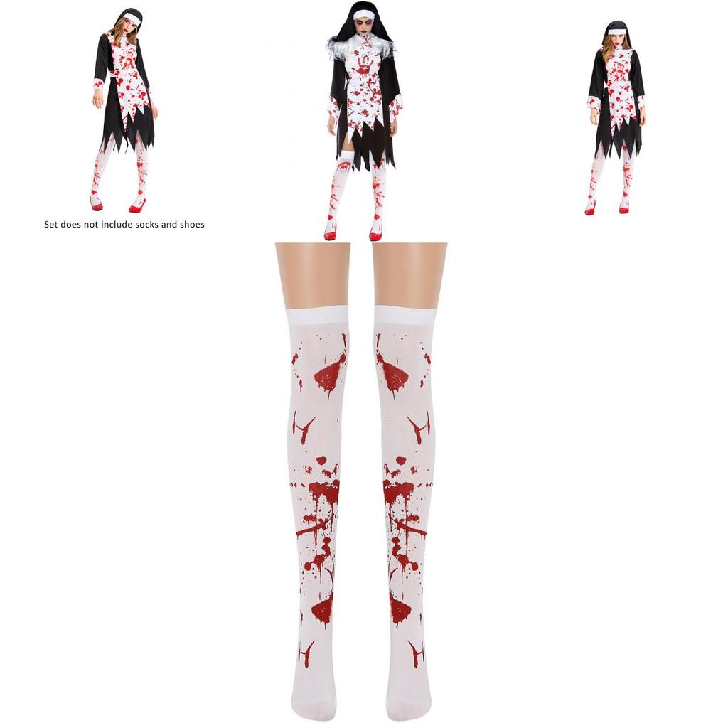 Scary Halloween Horror Nun Ghost Cosplay Costume For Women