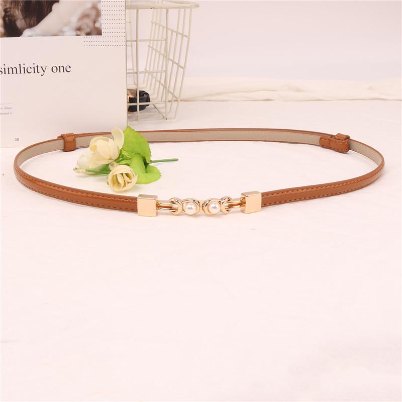 Neuer Perlen Doppel Schnallen Verstellbarer Damen Ledergürtel - Vielseitiges Dekoratives Accessoire für Kleider und Pullover