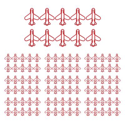 100Pcs Plane Shaped Paper Clips Cute Anti Slip Multipurpose for Notebooks Office File Organization