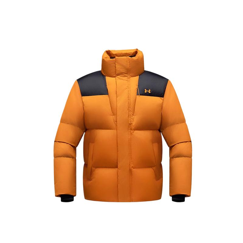 

Under Armour Urban Outdoor Series Warm Windproof Cold Resistant Soft Stand Collar Zipper Long Sleeve Puffer Jacket Men jackets Orange 14411143-0008 XXL