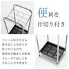 Fujiboeki Umbrella Stand, Holds 15 Umbrellas, 47.5cm Wide X 28.5cm Deep X 62cm High, Chrome, Assembly Required, Product Number: 95710