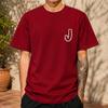 2026 New Cotton Tshirt Vintage Distressed Initial J Pocket Small Logo Print Casual Short Sleeve